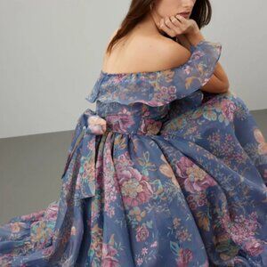 SELKIE The Romance Novel Gown/Dress in Blue Floral (size S)